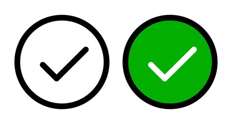 Simple Round Checkbox Icon Set Vector Vector Art At Vecteezy