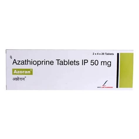 Azathioprine Tablets Ip 50 Mg At Rs 236 Stripe Azathioprine Tablet In