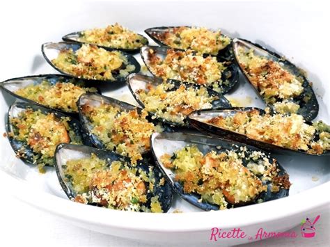 Cozze Gratinate Al Forno Ricette In Armonia Mussels Zucchini