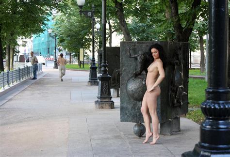 Lovely Russian Girl Xenia W Posing Naked At City Park Russian Sexy Girls