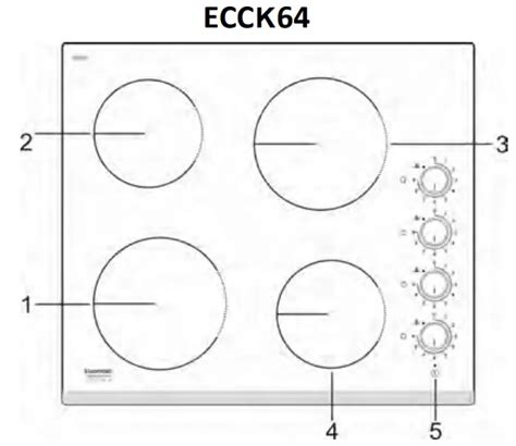 Euromaid 60cm Ceramic Cooktop ECCK64 User Manual