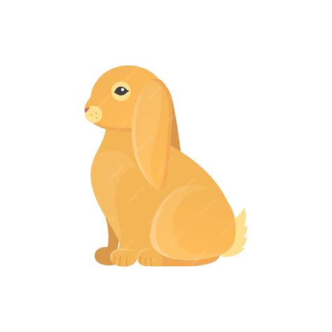 Premium Vector Cartoon Rabbit Vector Isolated Icon Fine Bunny Pet