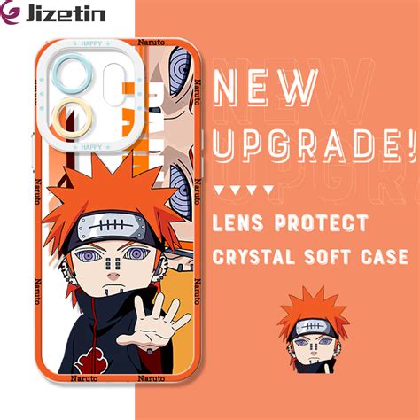 Jizetin For Infinix Smart 9 Hot 50i Back Cover Crystal Transparent Cartoon Naruto Soft Full