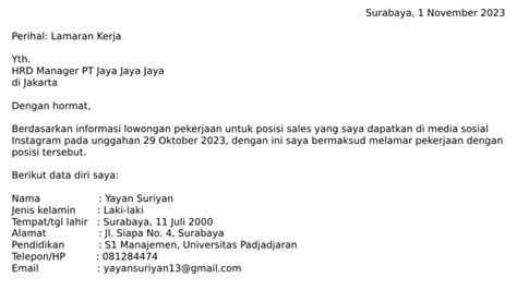 Cara Membuat Surat Lamaran Kerja Yang Baik Dan Benar Nbkomputer