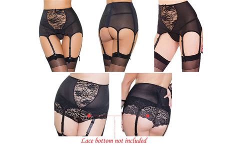Plus Size High Waisted Garter Belt Women Sexy Lingerie Lace Underwear Panties At Amazon Womens