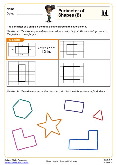 Perimeter Of Shapes B Pdf Printable Measurement Worksheets