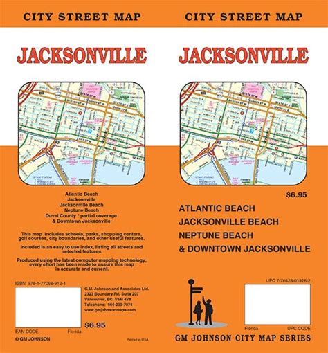 Jacksonville, Florida Street Map - GM Johnson Maps