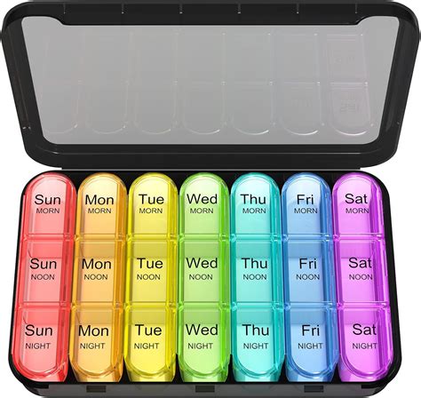 Zoolion Weekly Pill Box 7 Day 3 Times a Day (Morn/noon/Night), Daily ...