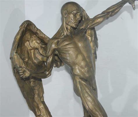 Large Bronze Statue Lucifer Satan Devil Figure Male Nude Art