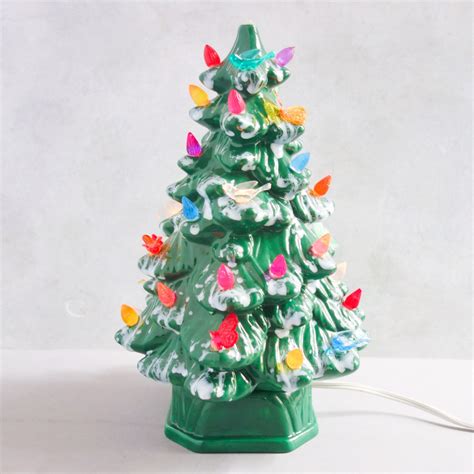 Vintage Ceramic Christmas Tree 11 Inch Retro Table Top Tree Etsy