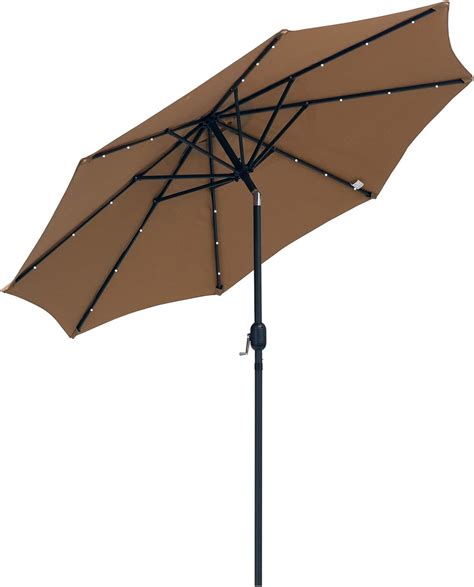 Outsunny M Patio Garden Umbrella Outdoor Parasol With Hand Crank W