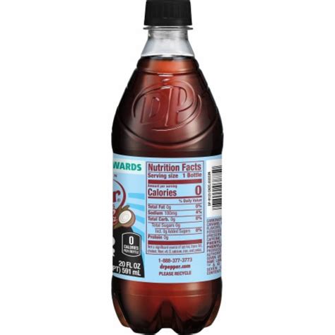 Dr Pepper Creamy Coconut Zero Sugar Soda Bottle 20 Fl Oz Ralphs