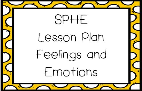 Mash 1st 2nd Class Sphe Feelings Lesson Plan