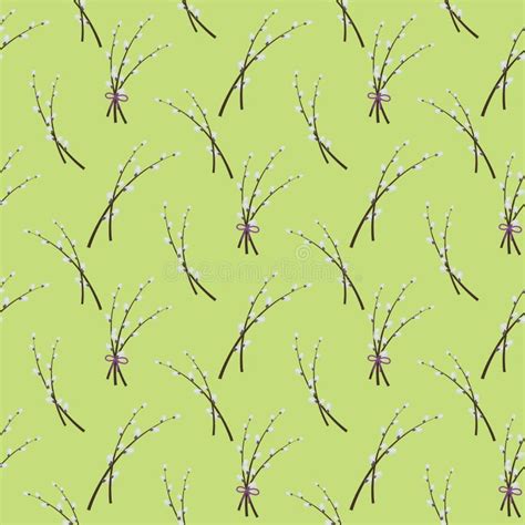 Branches Of Pussy Willow Stock Illustration Illustration Of Tree