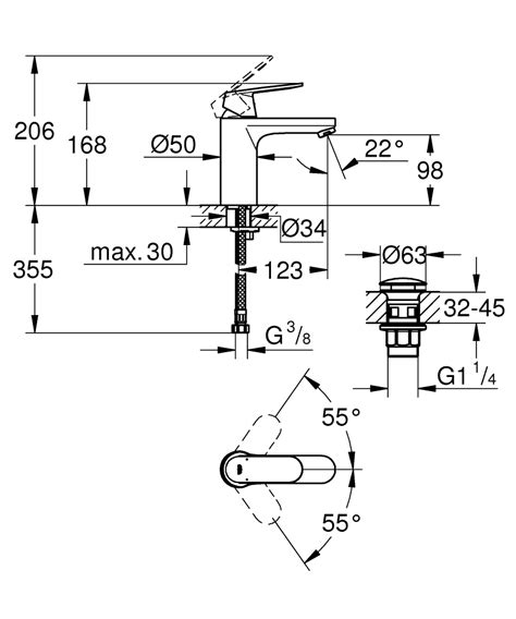 Eurosmart Cosmopolitan Bateria Umywalkowa Rozmiar M Grohe