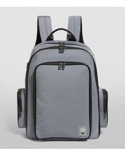 Gray Emporio Armani Backpacks For Men Lyst