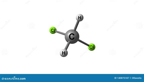 Dichloromethane DCM Solvent Molecule. Skeletal Formula. Vector ...