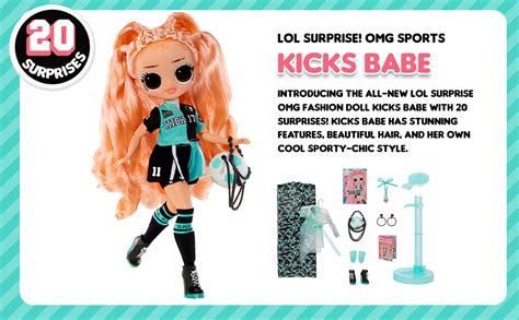 L O L Surprise 579793EUC LOL OMG Sports Fashion Doll Kicks Babe Football Super Star Includes