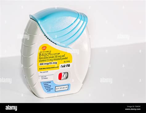 The Breo Ellipta Metered Asthma Inhaler Made By Glaxosmithkline Is