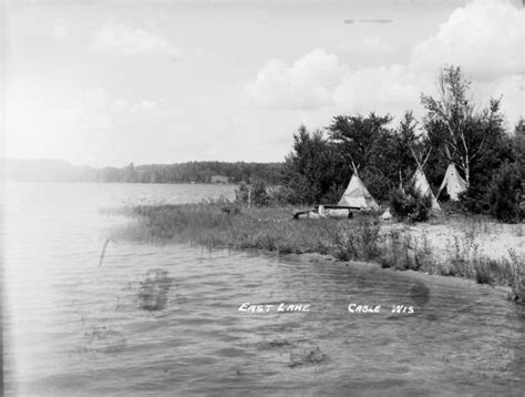 Tipis On Lakeshore Photograph Wisconsin Historical Society