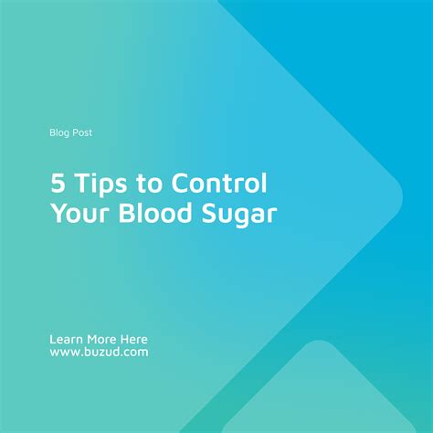 5 Tips to Control Blood Sugar – BUZUD Singapore