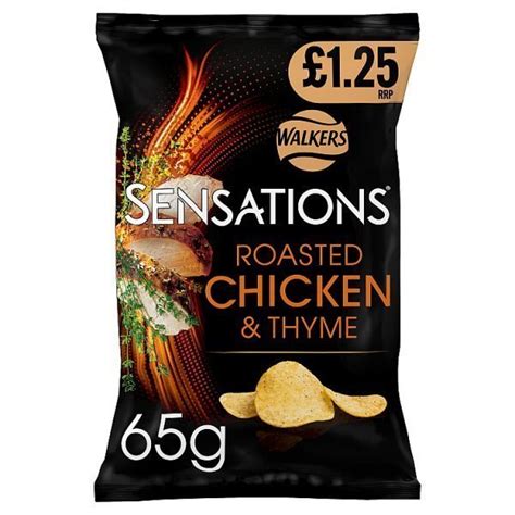 Walkers Sensations Roasted Chicken And Thyme Crisps 65g Kwikdrop