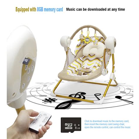 Новинка, электрическая Детская кресло-качалка с питанием от батареи ...
