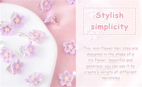 Ouligay Pcs Small Hair Claw Clips Mini Flower Hair Clips Hair Styling