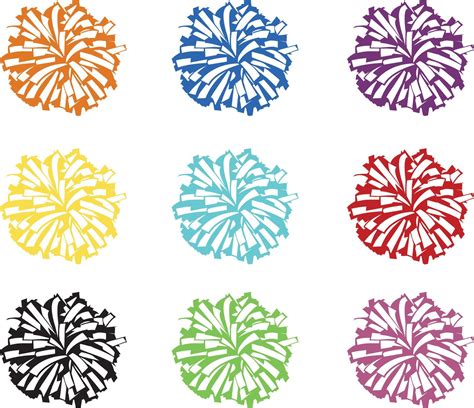 cheer pom poms drawing 6