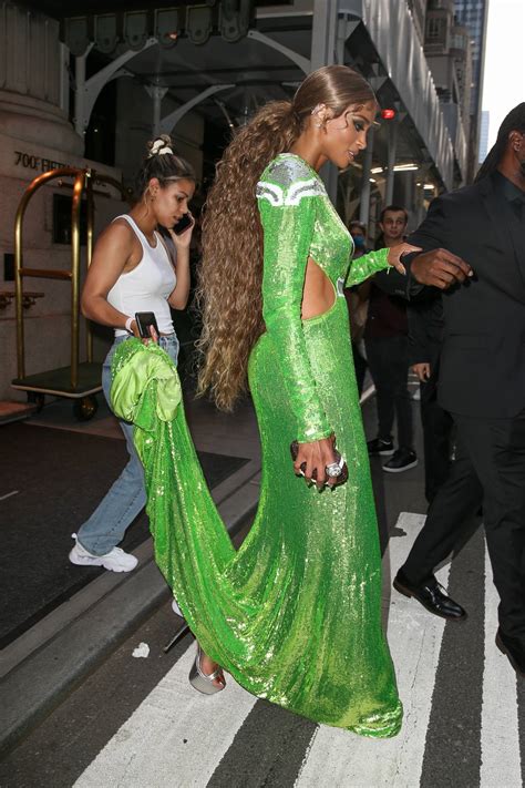 Ciara Wears A Football Themed Gown For The Met Gala In New York