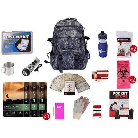 Food Storage Emergency Survival Kit with Camo Backpack