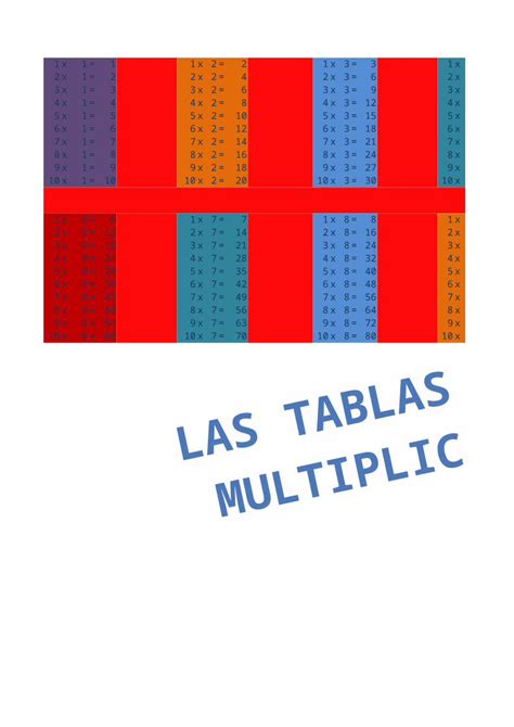 XLSX Tablas De Multiplicar DOKUMEN TIPS