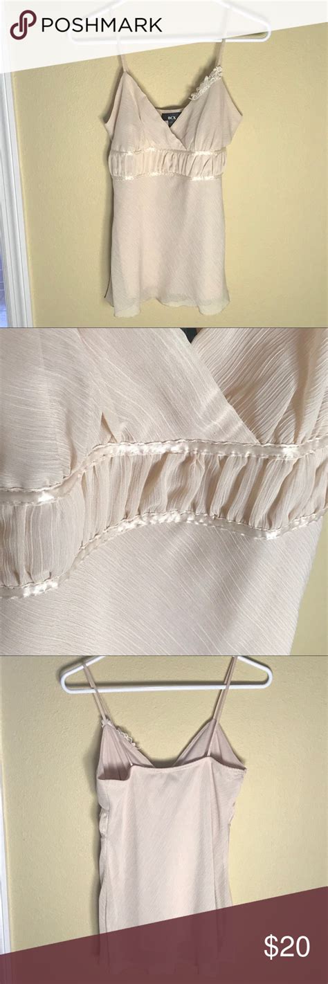 BCX Nude Beige Chiffon Camisole Top Sz M Yellow Womens Tops White Womens Tops Camisole Top
