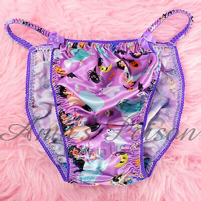 Sissy Halloween Satin Panties Purple Men S Princess String Bikini Shiny Wetlook Ebay