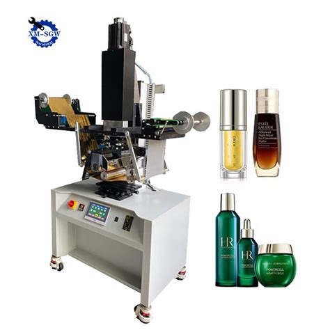 Semi Automatic Hot Stamping Machine For Round Glass Bottles Stamping Xmsgwcn