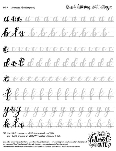 Beginner Printable Calligraphy Practice Sheets