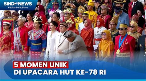 5 Momen Unik Di Upacara HUT Ke 78 RI Dari Sepatu Lepas Hingga Pak Bas