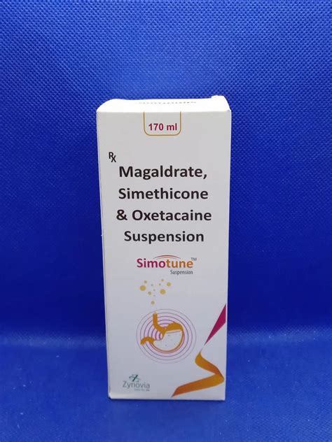 Magaldrate 540 Mg Simethicone 50 Mg Oxetacaine 10 Mg Suspension