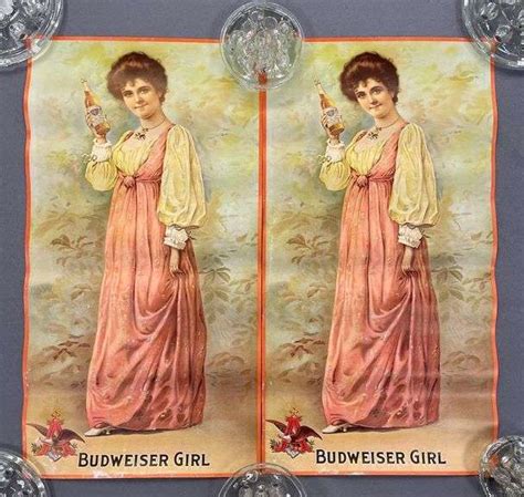 Group Of 2 Reproduction Budweiser Girl Beer Advertising Posters
