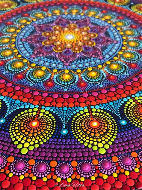 Mandala Acrylic Painting Sacred Geometry Art Dot Art Acrylic On Canvas