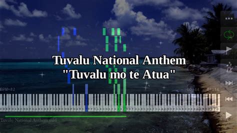 Tuvalu National Anthem Tuvalu Mo Te Atua Piano Youtube