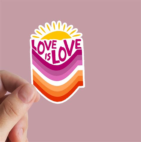 Lesbian Flag Sticker Pride Sticker Love Gift For Her Love Etsy