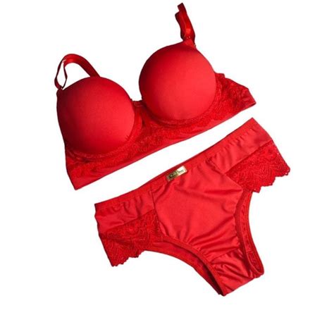 Conjunto Lingerie De Luxo Sensual Calcinha Tanga Fio Duplo Shopee Brasil
