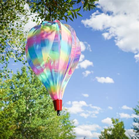 In The Breeze Striped Iridescent 10 Panel Hot Air Balloon Spinner Wayfair