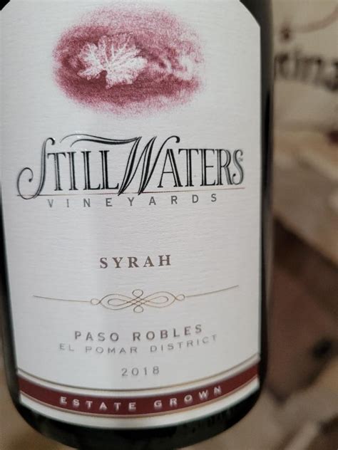 Still Waters Vineyards Syrah Usa California Central Coast Paso