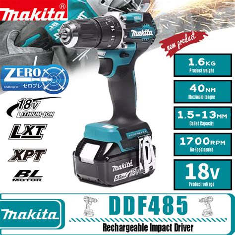 Makita DDF485 Cordless Power Drill New High Quality 18V 3 System 2 ...