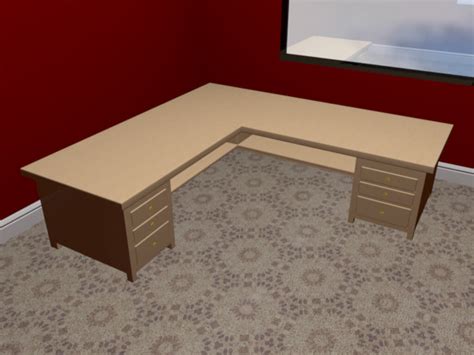 Office Desk 3d Model By Jayk3d
