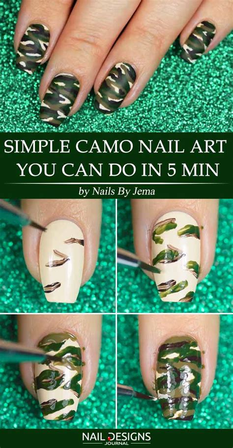 How To Do Camo Nails Designs