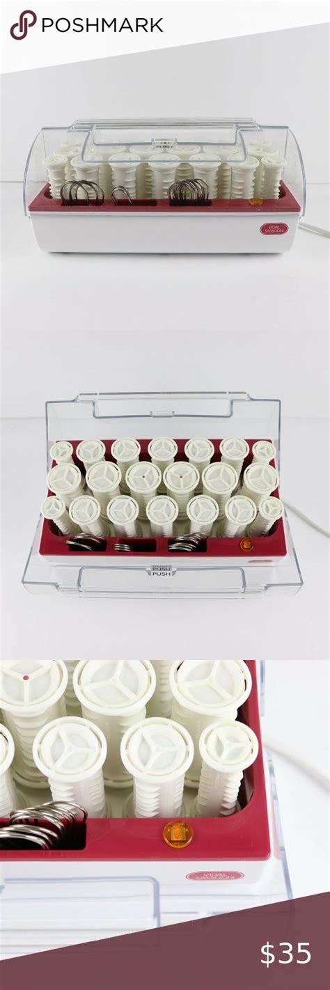 Vidal Sassoon Hairsetter Red Model VS321 20 Hot Rollers W Clips 3 Sizes Pageant Hot Rollers