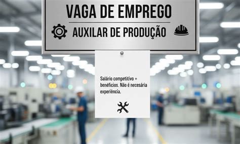 Vaga de Emprego: Auxiliar de Produção - Vagas Abertas